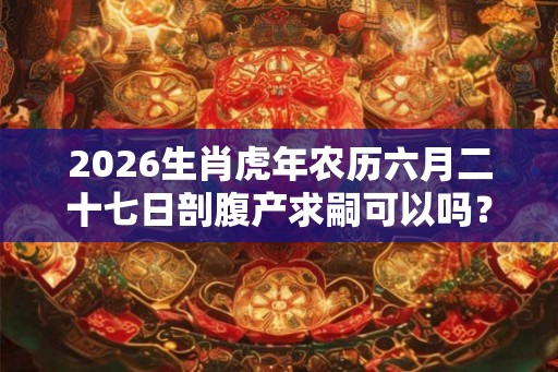 2026生肖虎年农历六月二十七日剖腹产求嗣可以吗？