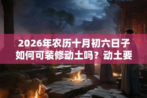 2026年农历十月初六日子如何可装修动土吗?动土要注意什么? 2026年农历十月初六日子如何可装修动土吗?动土要注意什么?