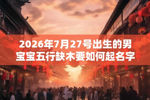 2026年7月27号出生的男宝宝五行缺木要如何起名字