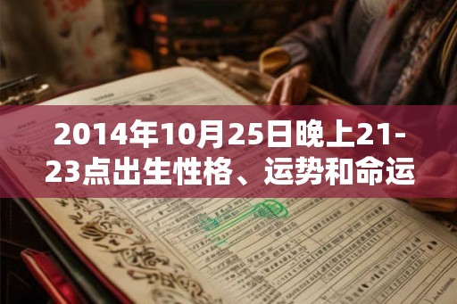 2014年10月25日晚上21-23点出生性格、运势和命运
