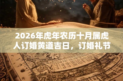 2026年虎年农历十月属虎人订婚黄道吉日，订婚礼节有哪些？