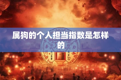 属狗的个人担当指数是怎样的