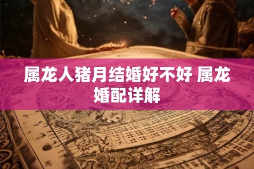 属龙人猪月结婚好不好 属龙婚配详解 属龙人猪月结婚好不好 属龙婚配详解