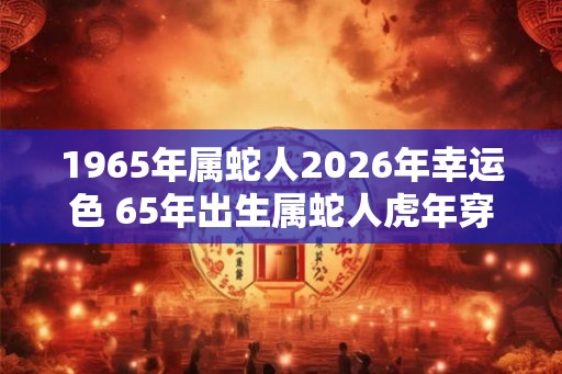 1965年属蛇人2026年幸运色 65年出生属蛇人虎年穿什么颜色衣服好