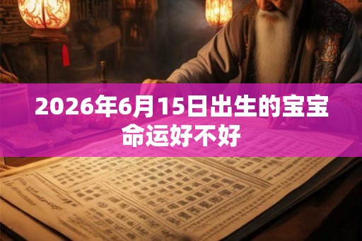 2026年6月15日出生的宝宝命运好不好 2026年6月15日出生的宝宝命运好不好