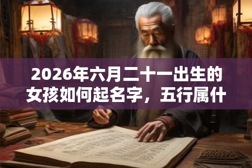 2026年六月二十一出生的女孩如何起名字，五行属什么