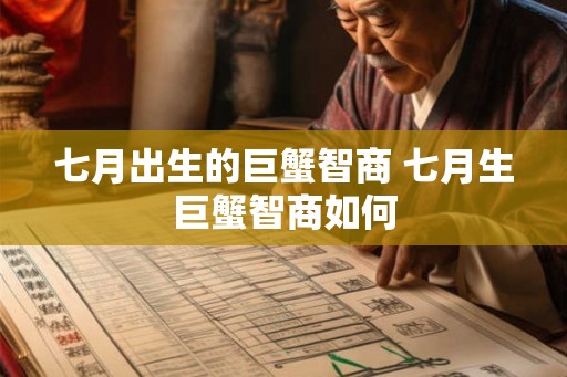 七月出生的巨蟹智商 七月生巨蟹智商如何