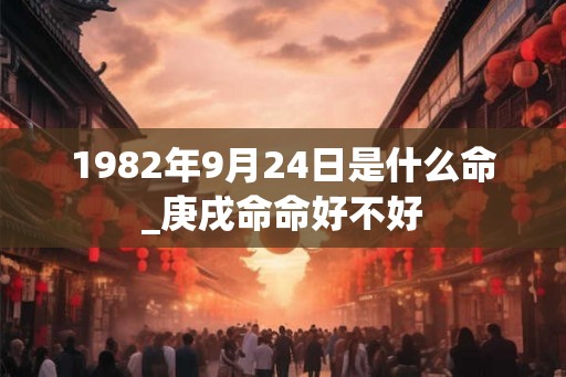 1982年9月24日是什么命_庚戌命命好不好