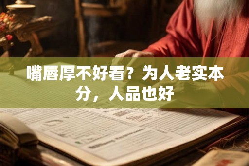 嘴唇厚不好看？为人老实本分，人品也好