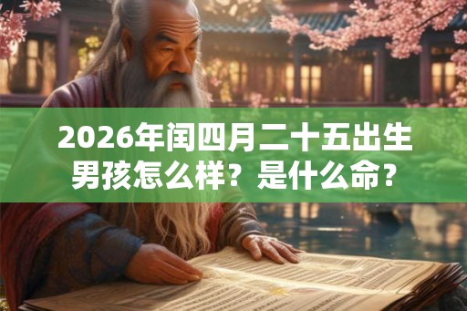 2026年闰四月二十五出生男孩怎么样？是什么命？