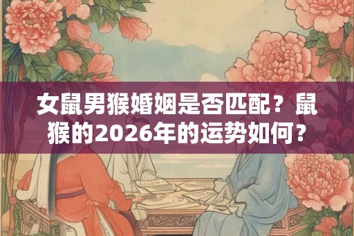 女鼠男猴婚姻是否匹配？鼠猴的2026年的运势如何？