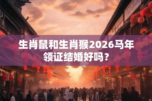 生肖鼠和生肖猴2026马年领证结婚好吗？
