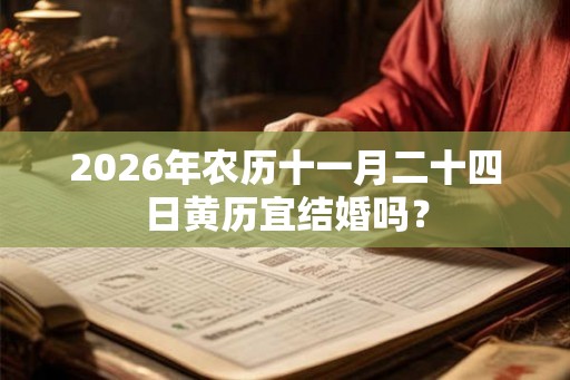 2026年农历十一月二十四日黄历宜结婚吗？