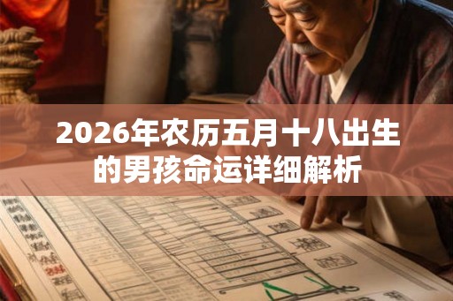 2026年农历五月十八出生的男孩命运详细解析 2026年农历五月十八出生的男孩命运详细解析