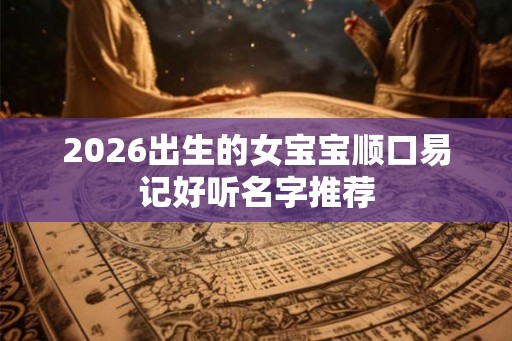 2026出生的女宝宝顺口易记好听名字推荐