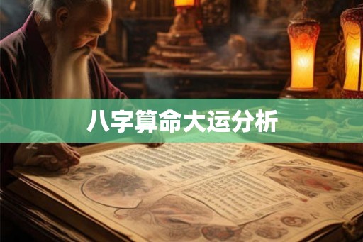 八字算命大运分析
