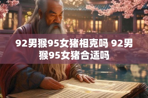 92男猴95女猪相克吗 92男猴95女猪合适吗