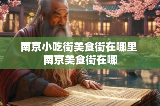 南京小吃街美食街在哪里 南京美食街在哪