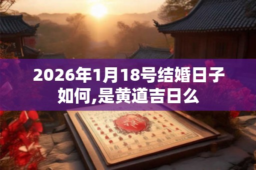 2026年1月18号结婚日子如何,是黄道吉日么