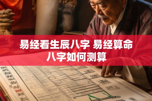 易经看生辰八字 易经算命八字如何测算