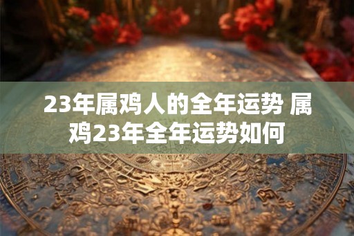 23年属鸡人的全年运势 属鸡23年全年运势如何