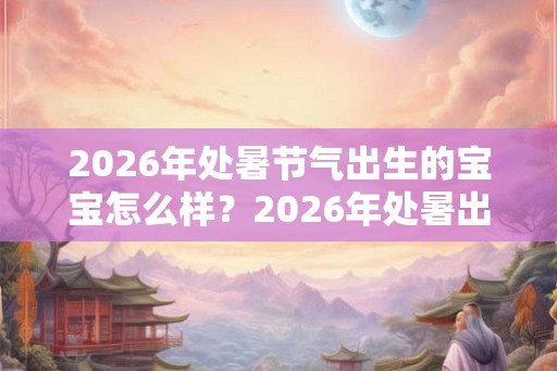 2026年处暑节气出生的宝宝怎么样？2026年处暑出生五行八字是什么？