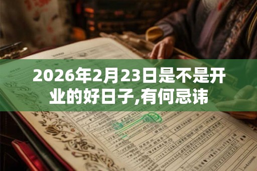 2026年2月23日是不是开业的好日子,有何忌讳