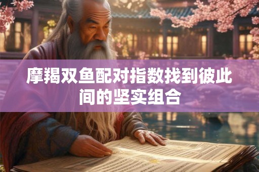 摩羯双鱼配对指数找到彼此间的坚实组合