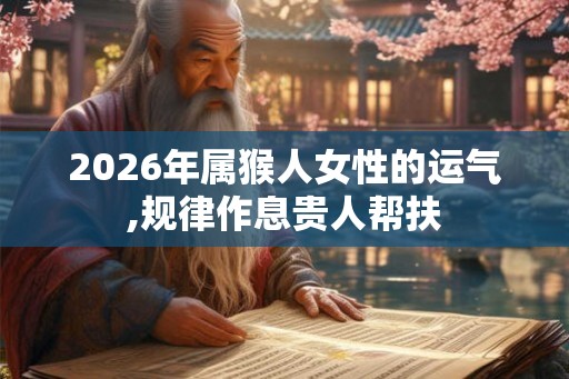 2026年属猴人女性的运气,规律作息贵人帮扶