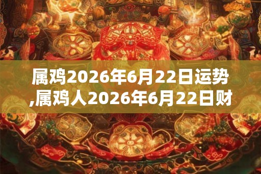 属鸡2026年6月22日运势,属鸡人2026年6月22日财运,生肖鸡2026年6月22日运势