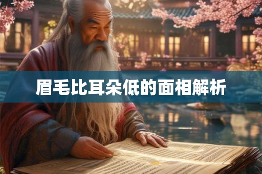 眉毛比耳朵低的面相解析