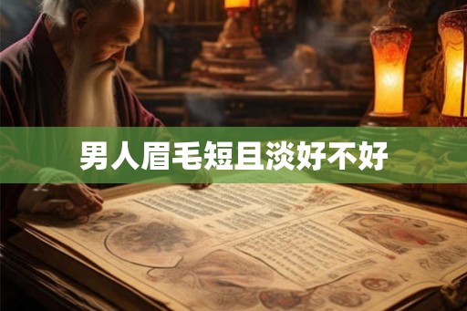 男人眉毛短且淡好不好