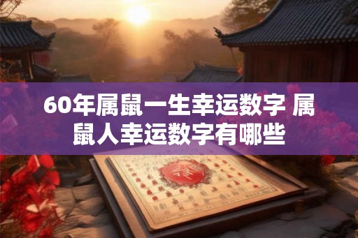 60年属鼠一生幸运数字 属鼠人幸运数字有哪些