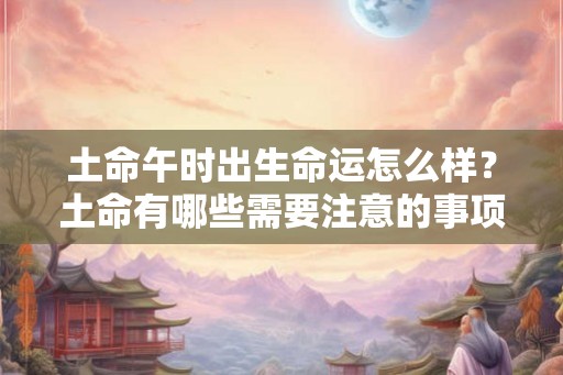 土命午时出生命运怎么样？土命有哪些需要注意的事项？