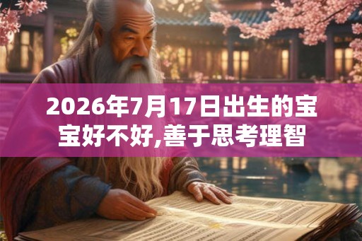 2026年7月17日出生的宝宝好不好,善于思考理智