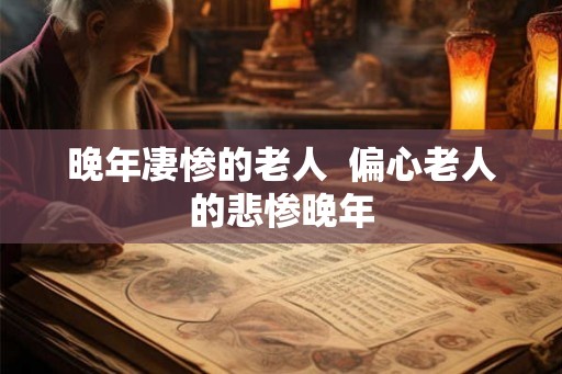 晚年凄惨的老人 偏心老人的悲惨晚年 晚年凄惨的老人 偏心老人的悲惨晚年
