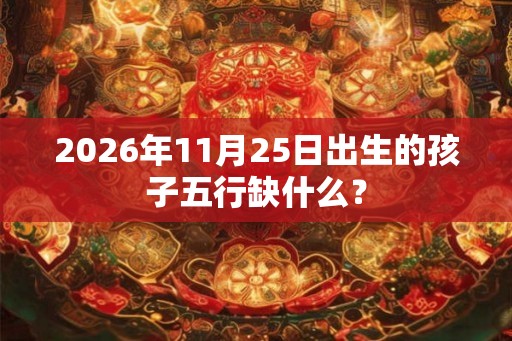 2026年11月25日出生的孩子五行缺什么？