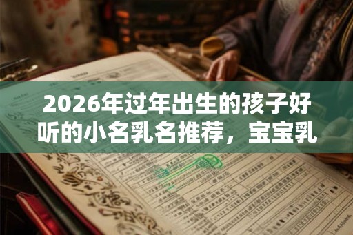 2026年过年出生的孩子好听的小名乳名推荐,宝宝乳名怎么取? 2026年过年出生的孩子好听的小名乳名推荐,宝宝乳名怎么取?