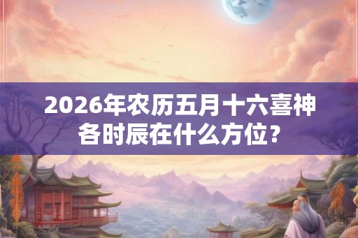2026年农历五月十六喜神各时辰在什么方位？