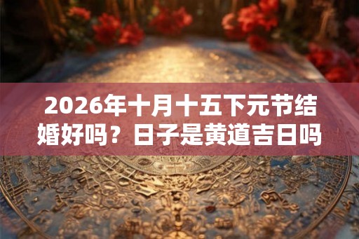2026年十月十五下元节结婚好吗？日子是黄道吉日吗？