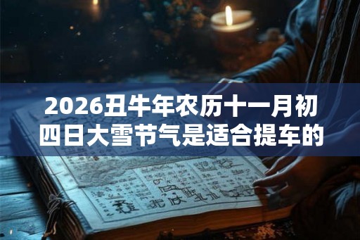 2026丑牛年农历十一月初四日大雪节气是适合提车的吗？