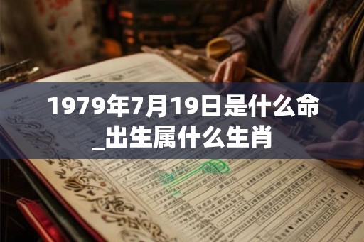 1979年7月19日是什么命_出生属什么生肖