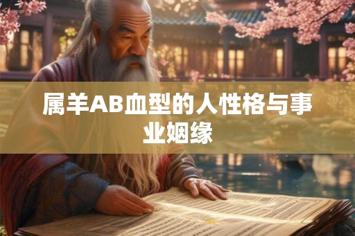 属羊AB血型的人性格与事业姻缘