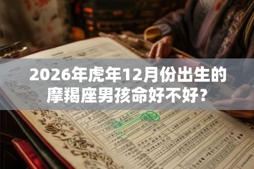 2026年虎年12月份出生的摩羯座男孩命好不好？