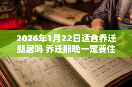 2026年1月22日适合乔迁新居吗 乔迁那晚一定要住人吗