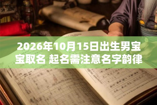 2026年10月15日出生男宝宝取名 起名需注意名字韵律 2026年10月15日出生男宝宝取名 起名需注意名字韵律