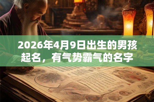2026年4月9日出生的男孩起名,有气势霸气的名字 2026年4月9日出生的男孩起名,有气势霸气的名字