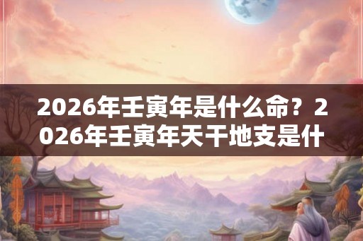 2026年壬寅年是什么命？2026年壬寅年天干地支是什么？
