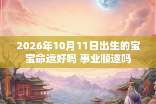 2026年10月11日出生的宝宝命运好吗 事业顺遂吗