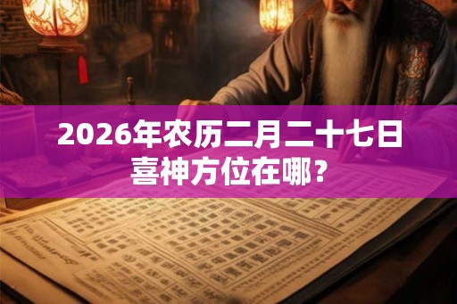 2026年农历二月二十七日喜神方位在哪？